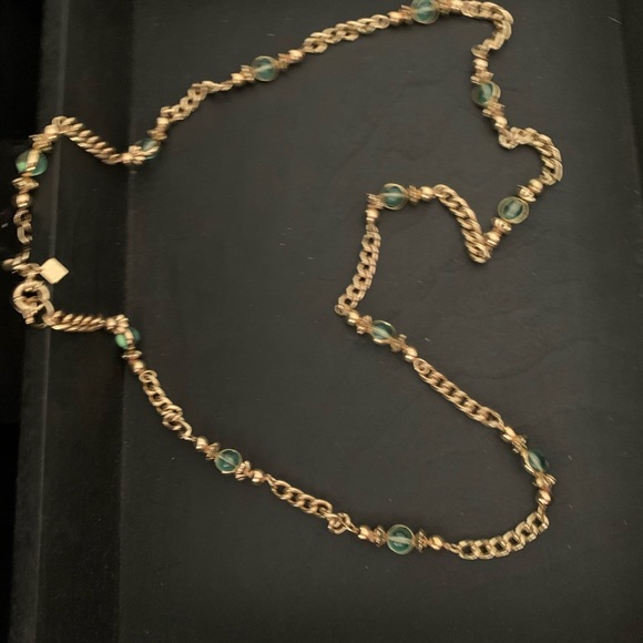 Banana Republic gold & green beaded necklace - Picture 6 of 7